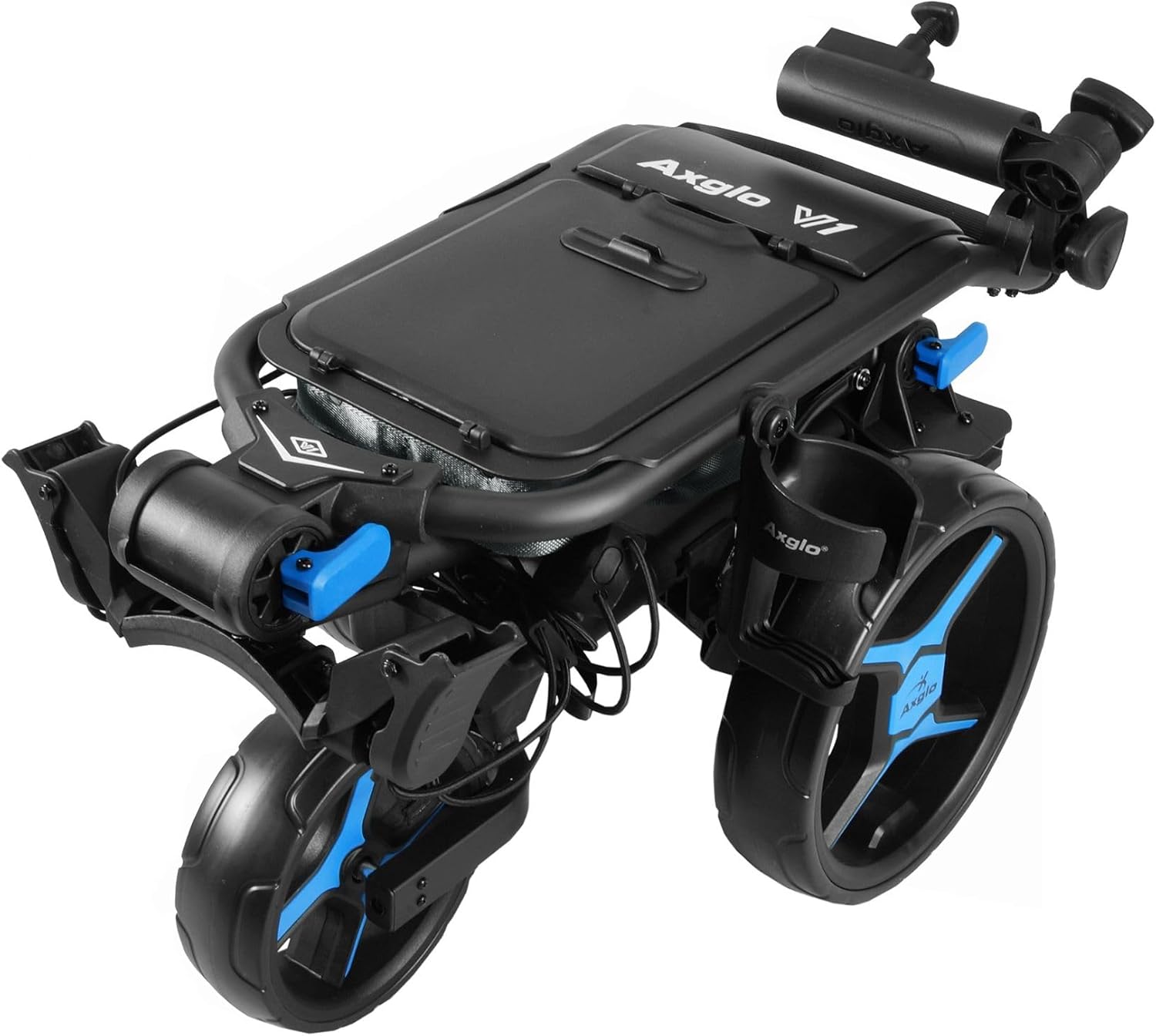 Axglo V1 Golf Push Cart in unfolded position