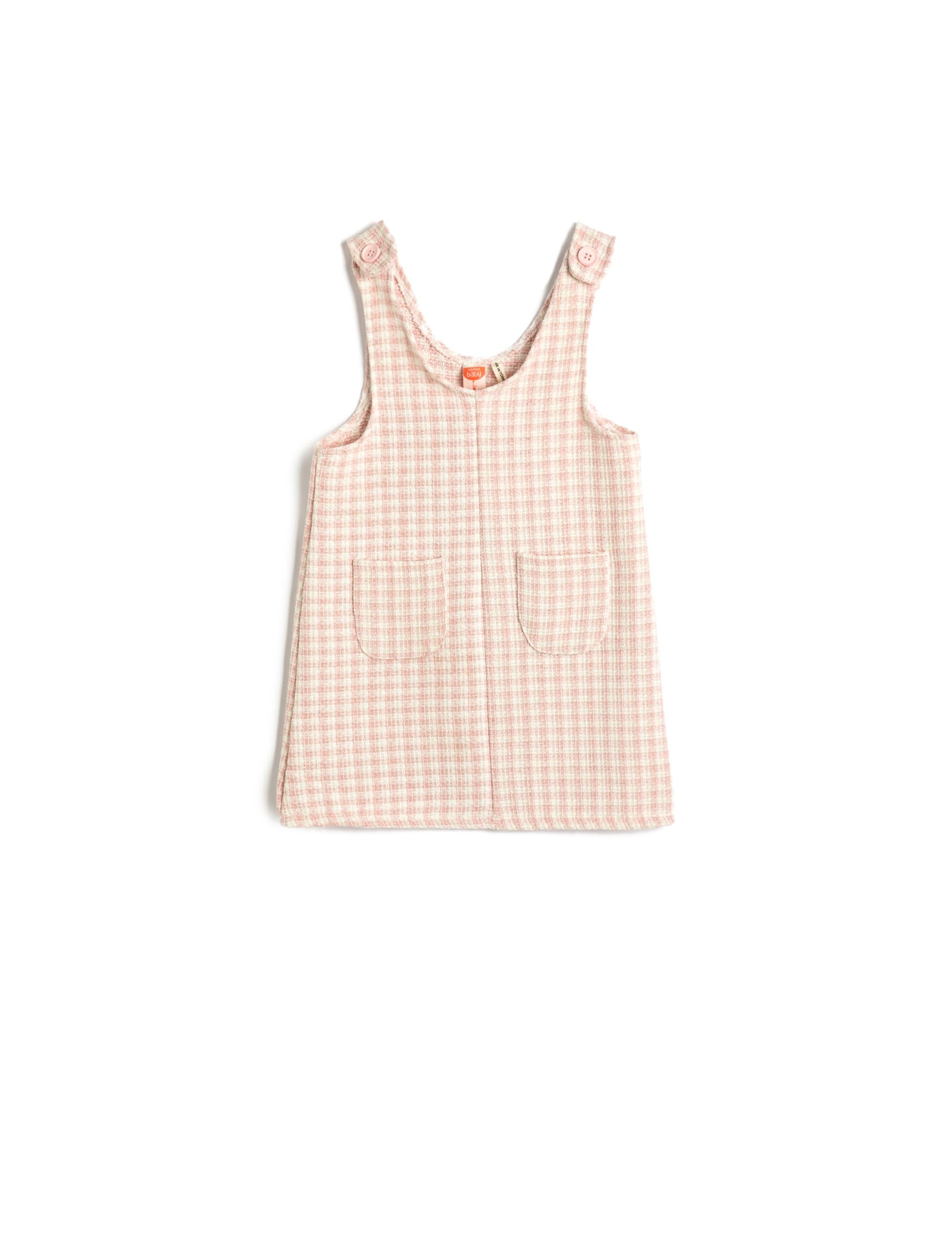 Vestido chicas Koton plain dress casual de cuello redondo 4
