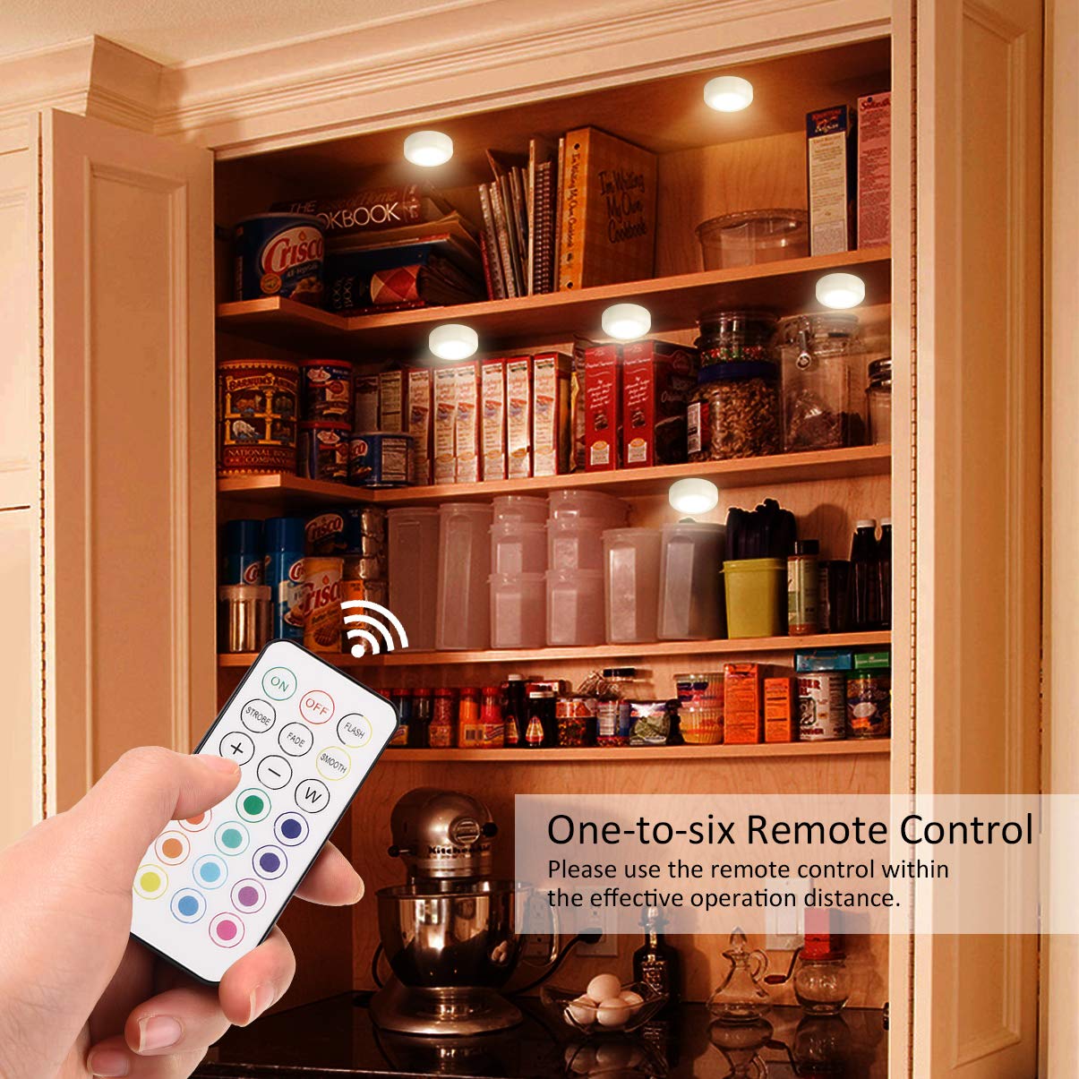 LEDGLE Luces LED de Armario, Luces LED de Noche 3W Ajustable Sin Cable con Control Remoto Para Habitación, Pasillos, Escaleras