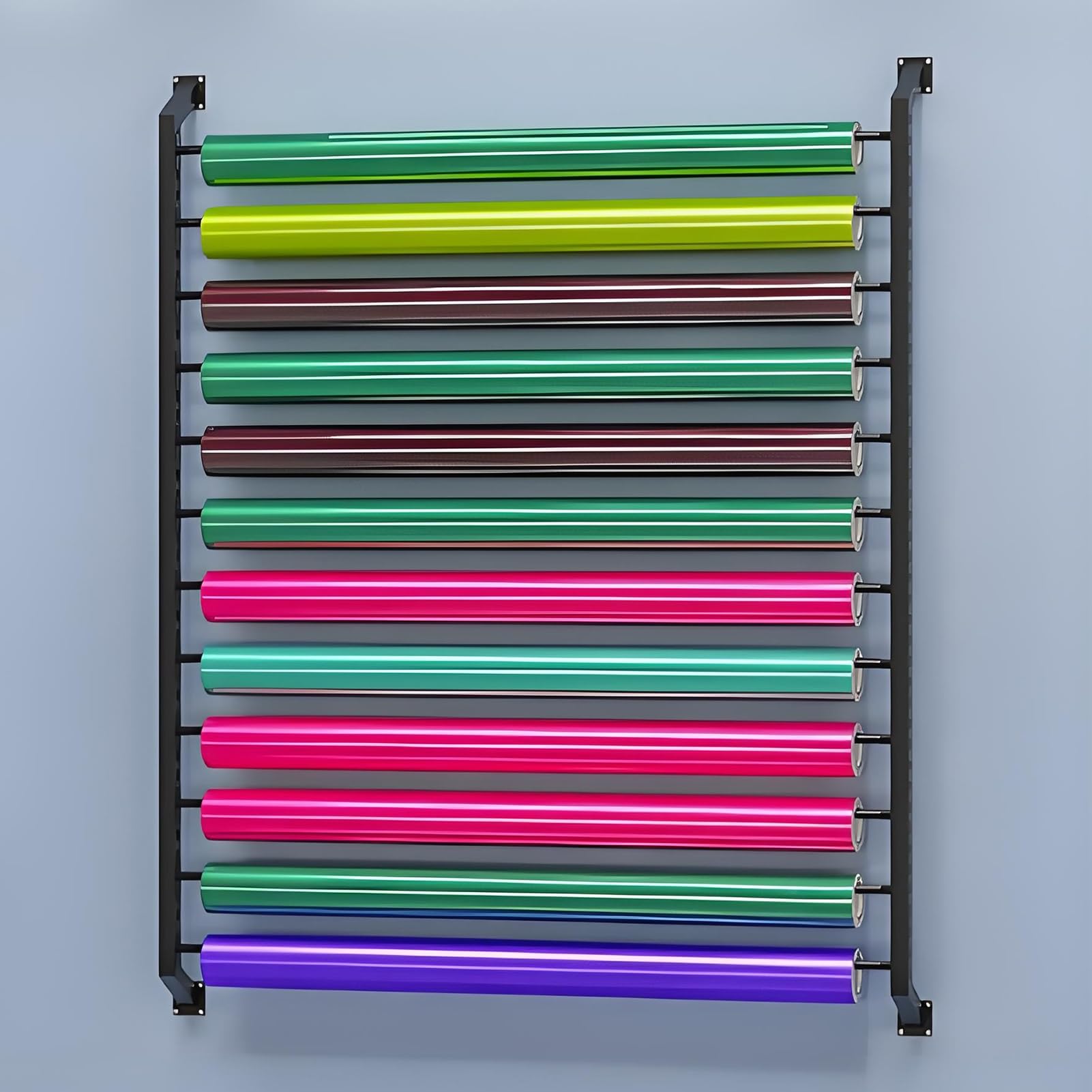 Estante para rollos de tela con barra ajustable: maximiza tu espacio comercial