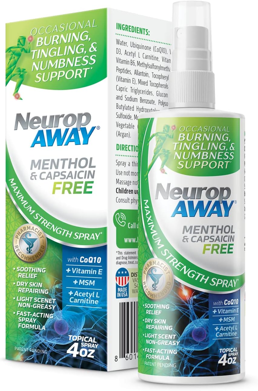 NeuropAWAY VasoCorp Spray with Menthol and Capsaicin Free | 4.0 oz