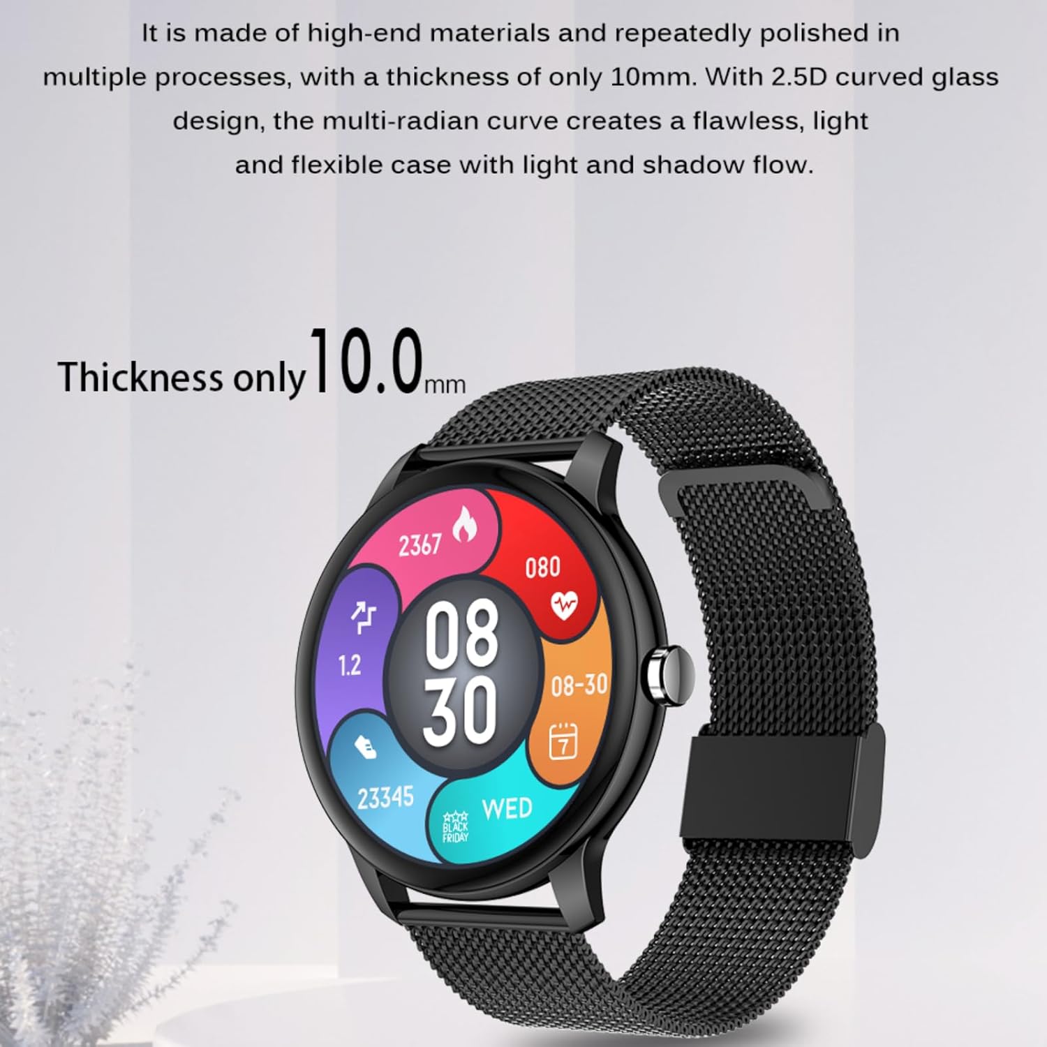 Smartwatch being used while washing hands, demonstrating IP67 water resistance