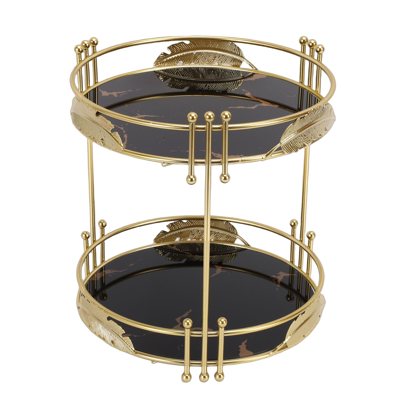 2-stufiger Make-up-Organizer für die Badezimmerarbeitsplatte, Aufbewahrungsorganisator für die Kosmetiktheke und Hautpflege, Parfüm-Make-up-Regal mit Schmuckständer, Ideal für Kommode und