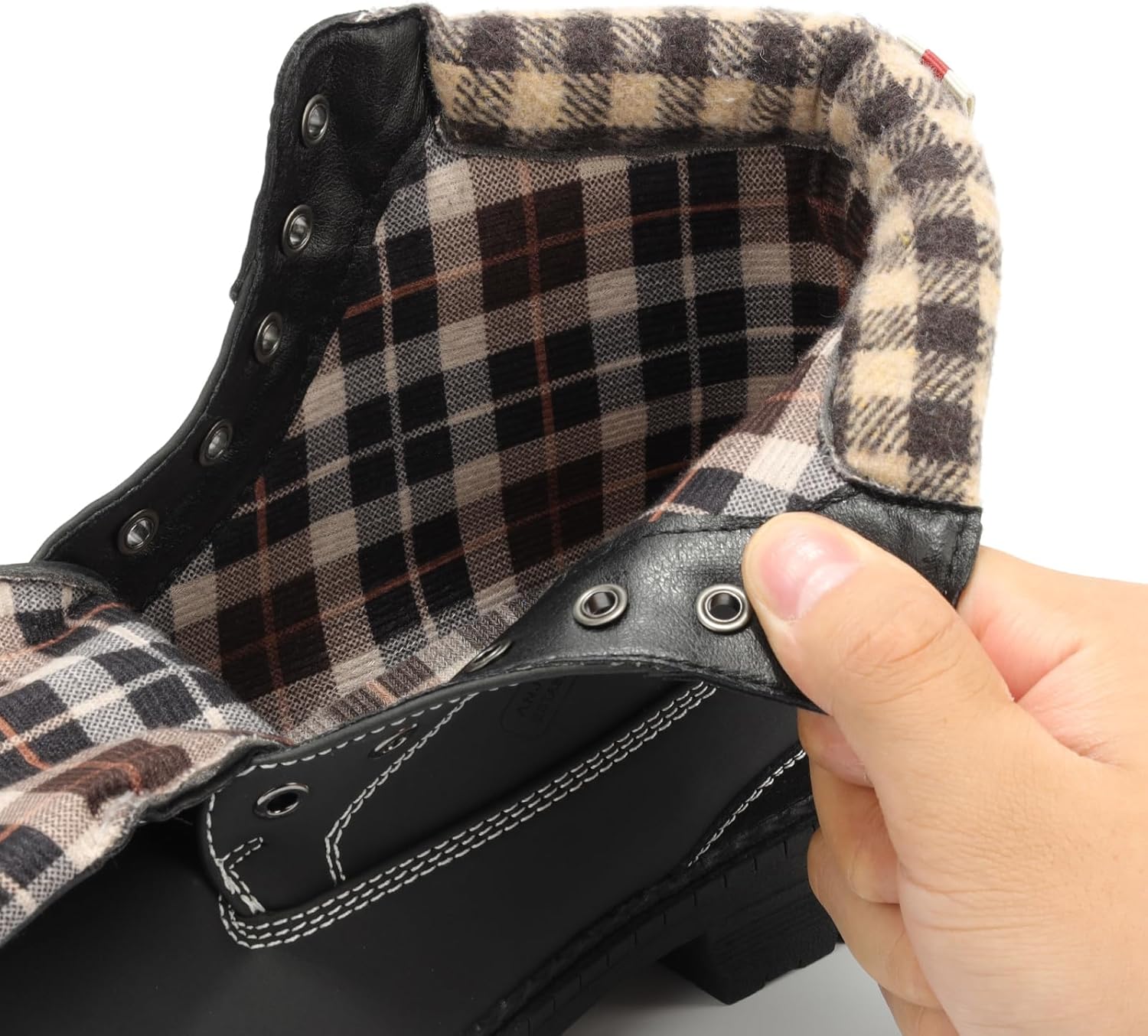 ANJOUFEMME Winter Hiking Boots Men Waterproof, Warm Work Trekking Boots for Men - Image 2