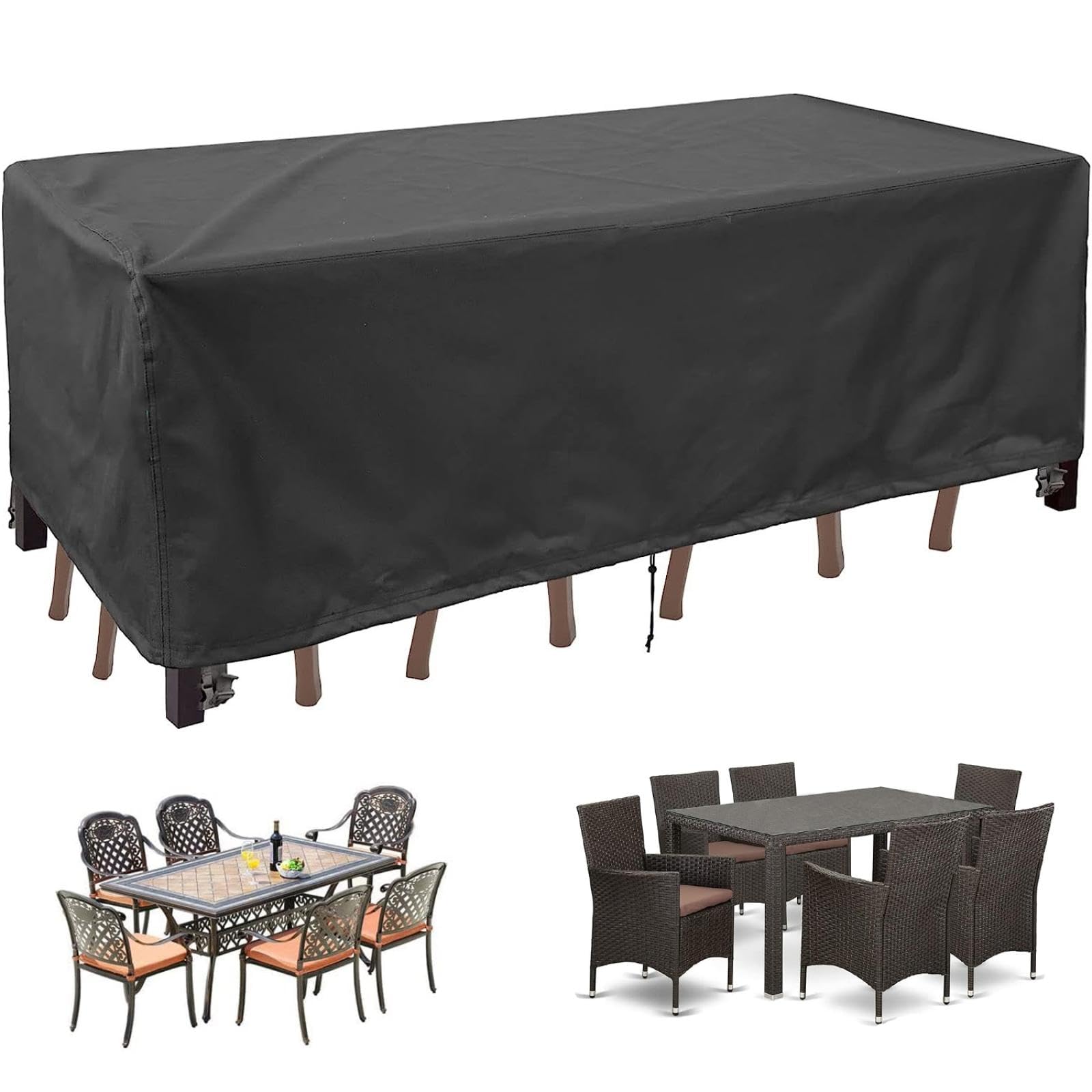 Housse salon de jardin rotin rectangulaire 400x320 cm imperméable