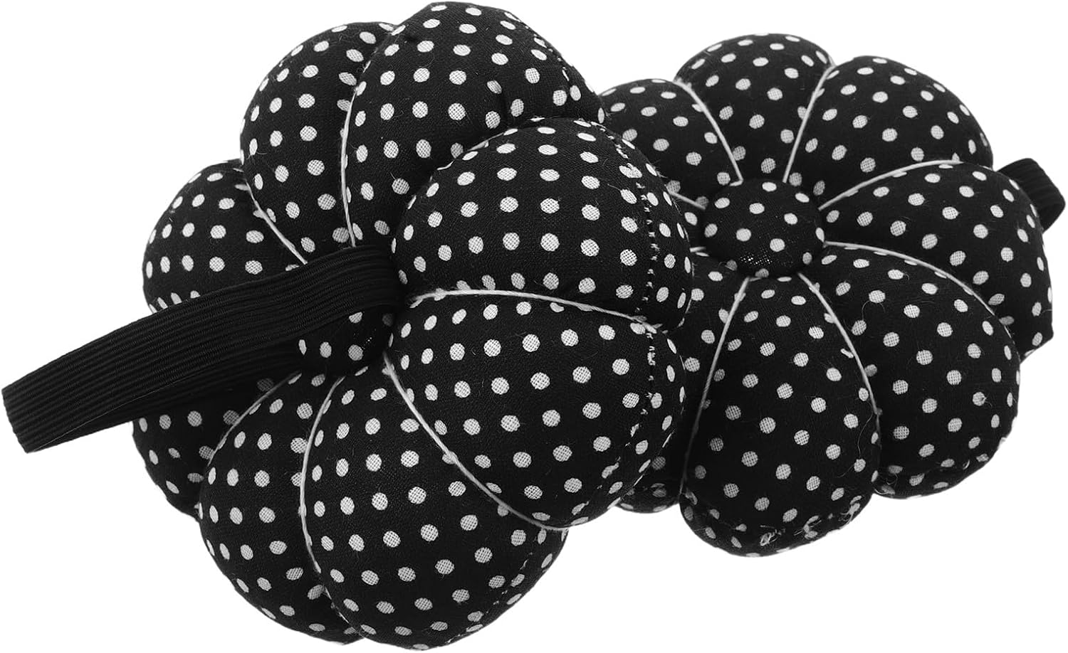 SOESFOUFU 2pcs Pumpkin Sewing Pin Cushion Wristband with Elastic Strap, Wearable Needle Pincushions for DIY Crafts and Cross Stitch, Black Needle Holder for Sewing Enthusiasts
