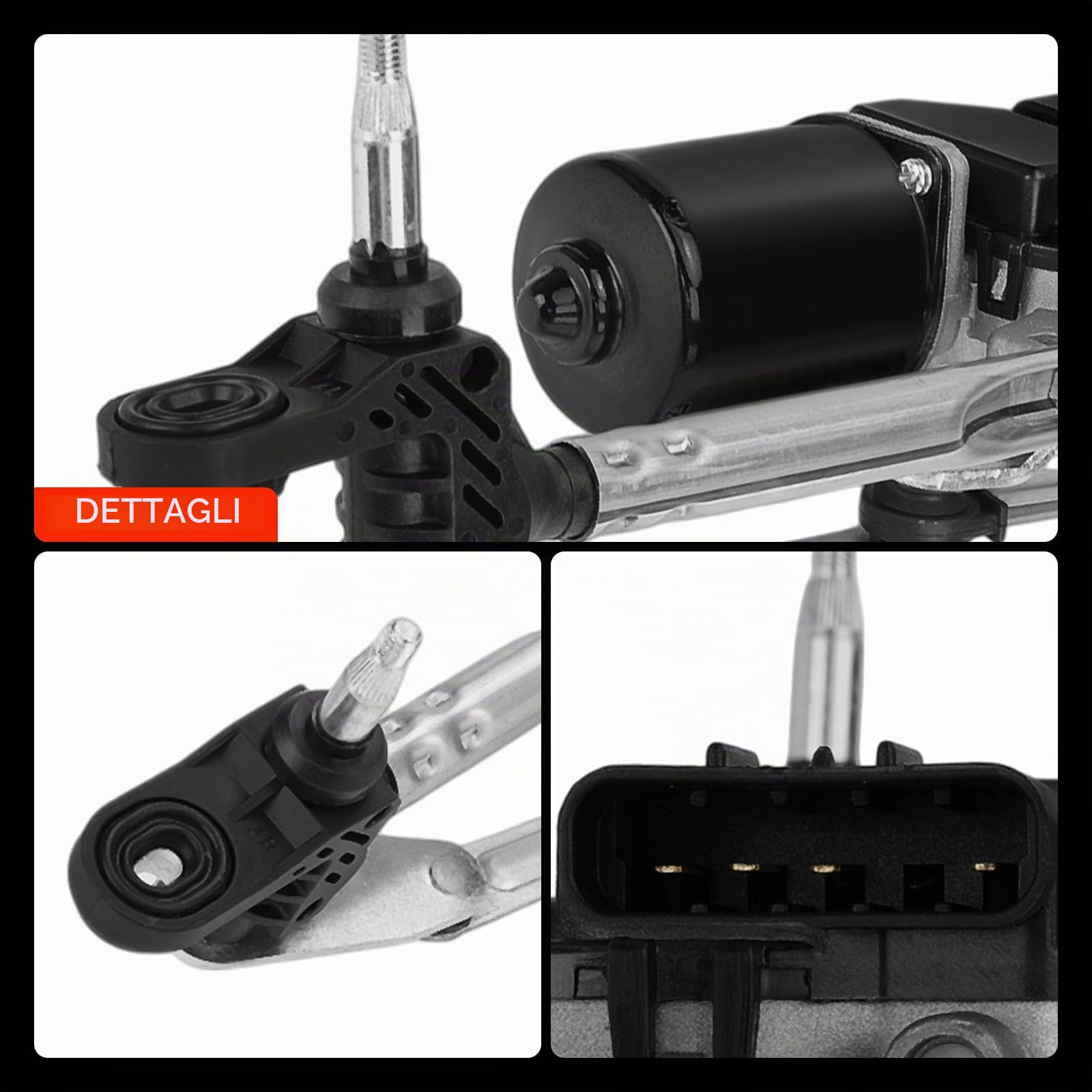Frankberg Asta tergicristallo Motore tergicristallo Con Motore Elettrico Anteriore Compatibile con BR.A.Vo II 198 1.4L-2.0L 2007-2014 Delta III 844 1.4L-2.0L 2008-2014 Replace# 51757840
