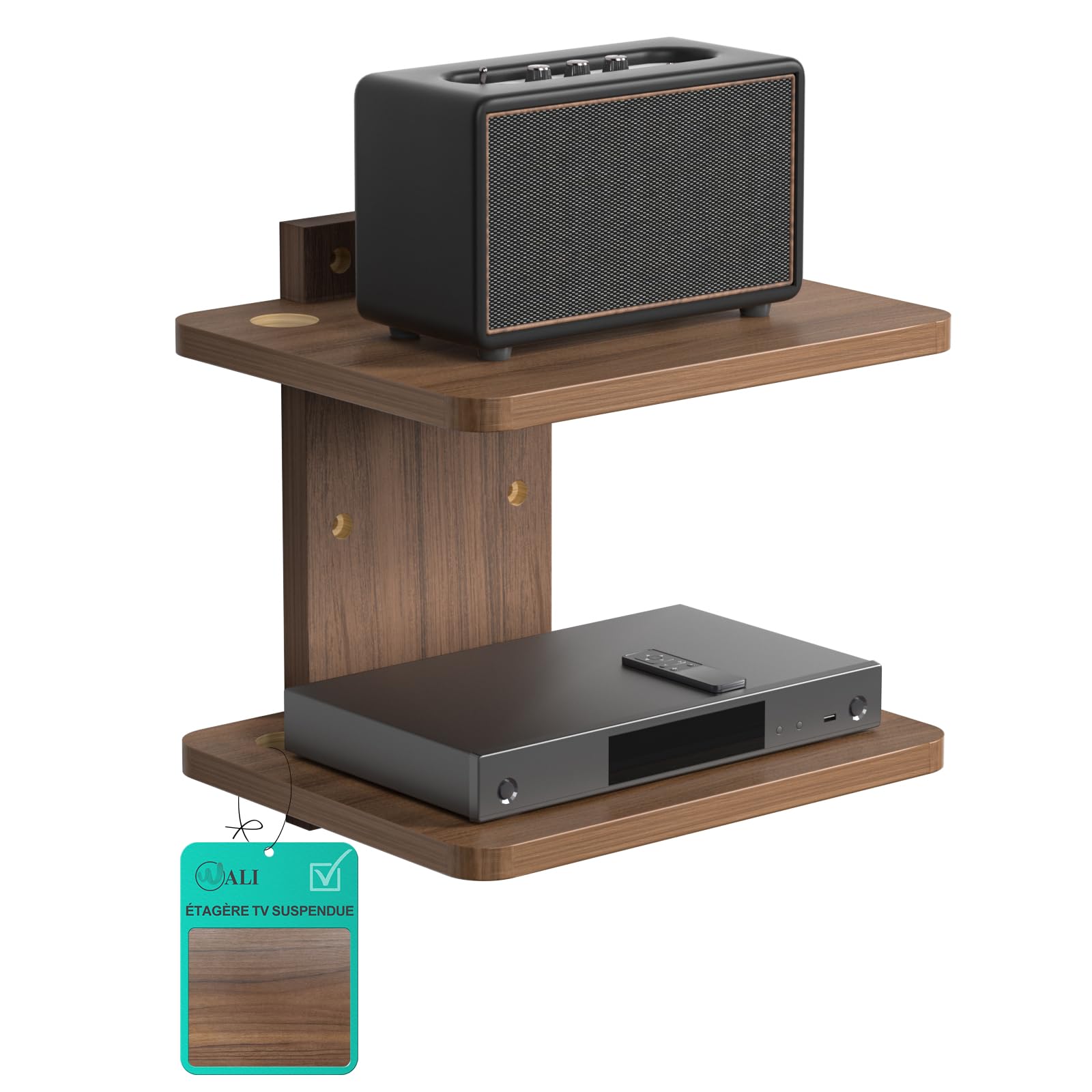 Étagère TV flottante pour ranger la console et les accessoires du salon