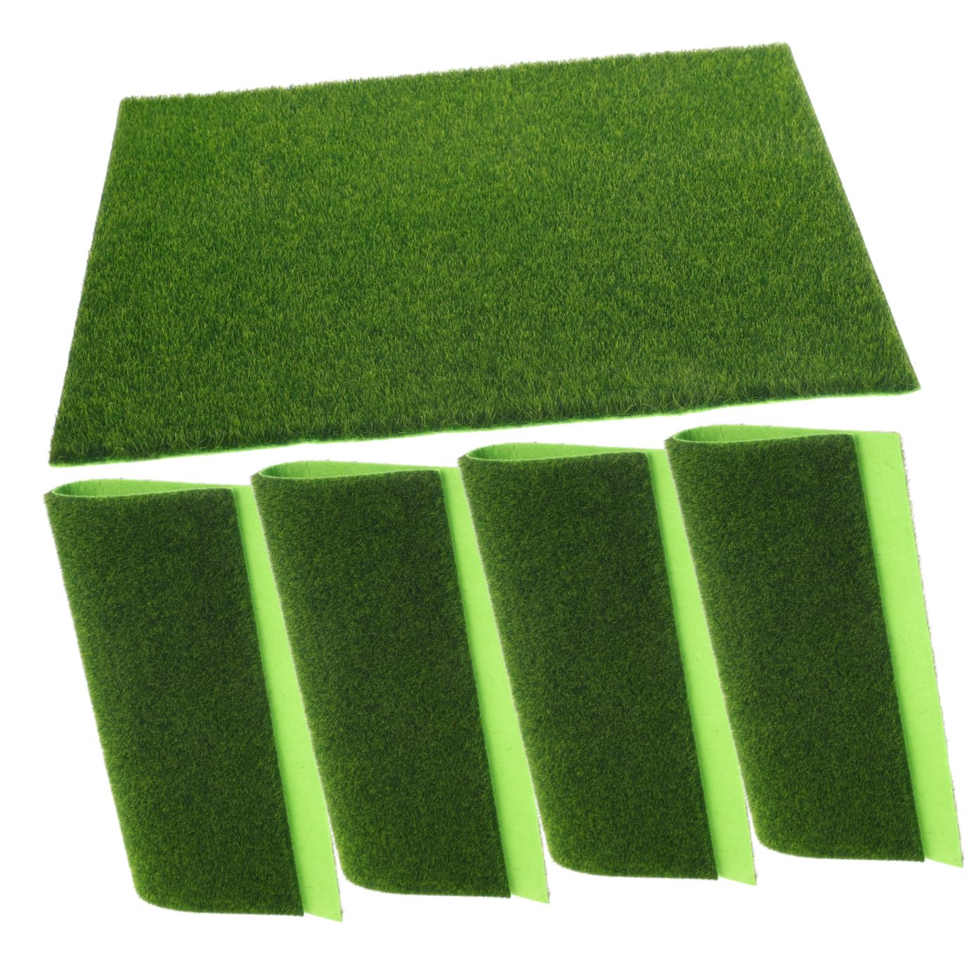 Mini-gazon artificiel carré VANZACK lot de 5 pièces pour décoration de micro-paysage intérieur