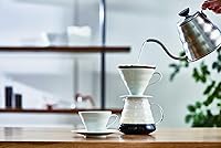 Vista 3 de Hario V60 - Cafetera de cerámica para verter sobre cono, tamaño 01, color rojo