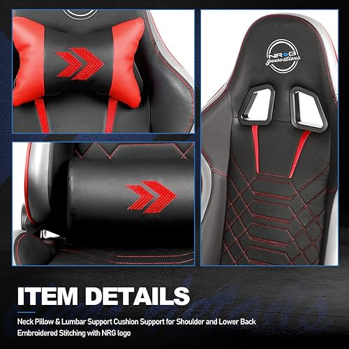 Miniatura 13 de DNA MOTORING RSC-G100BL RSC-G100BL - Asiento para silla de videojuegos, reposabrazos ajustable, reposapiernas extraíbles, soporte lumbar, almohada