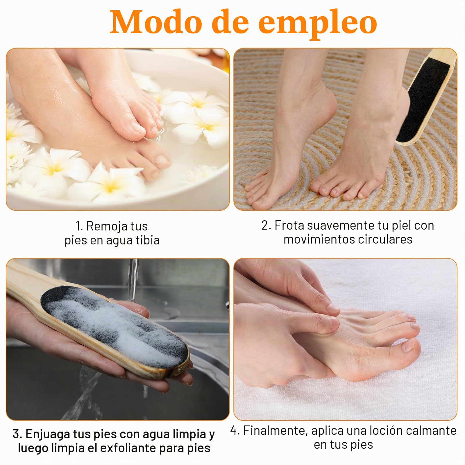 JIEYAO Lima de callos de doble cara de madera, lima profesional para pedicura, lima de pies gruesa y fina con correa para piel endurecida o seca para eliminar la piel muerta