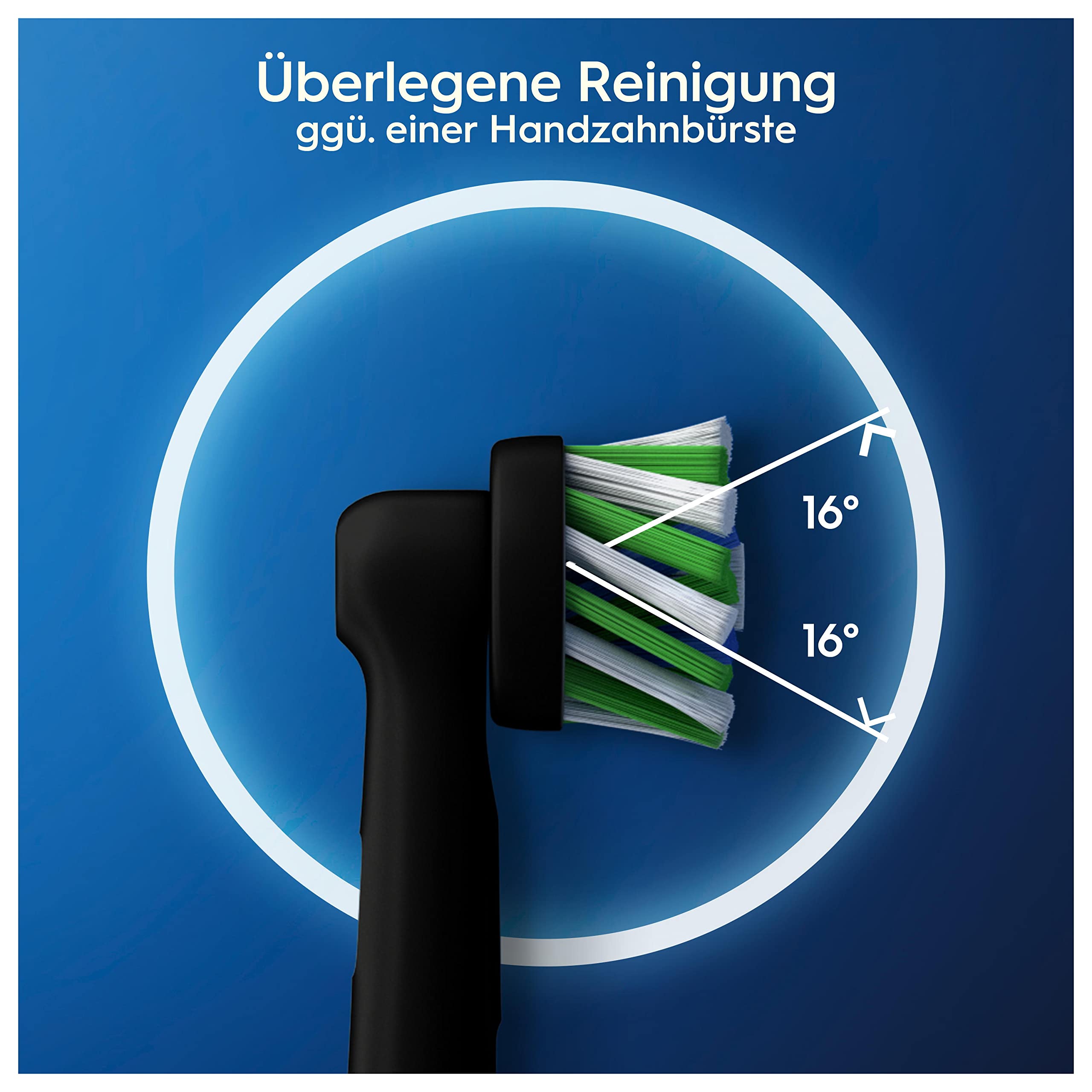 Oral-B Aufsteckbürsten CrossAction Schwarz CleanMaximizer 10er
