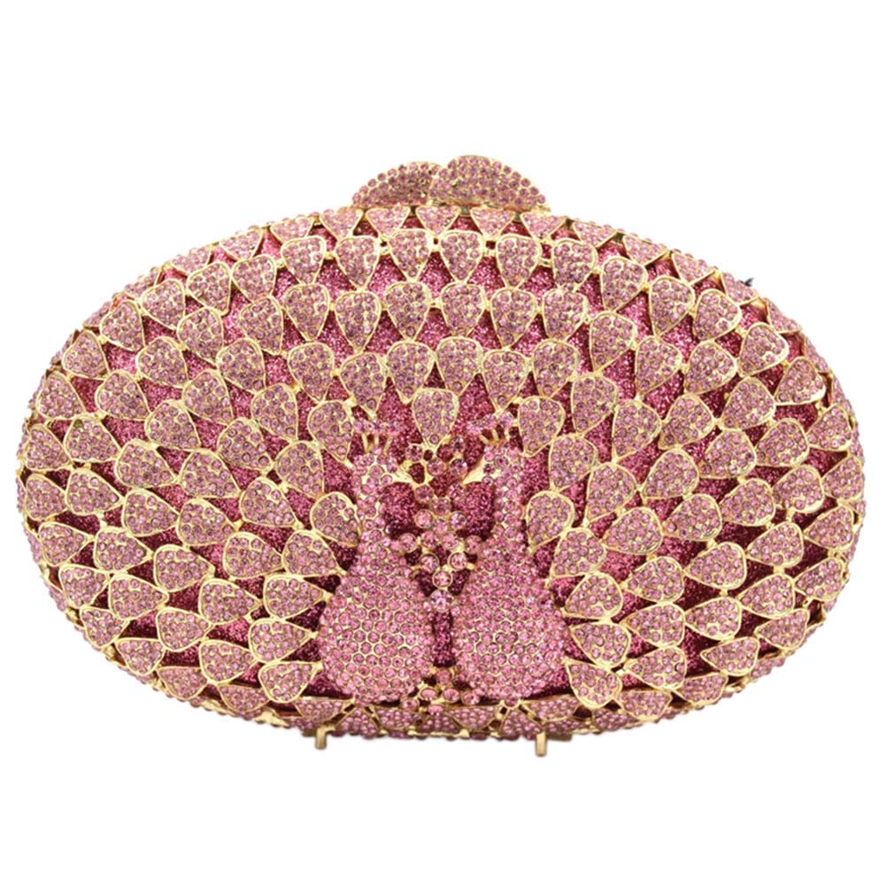 Sac de mariage rose paon avec chaîne pour briller au bal de promo - 8