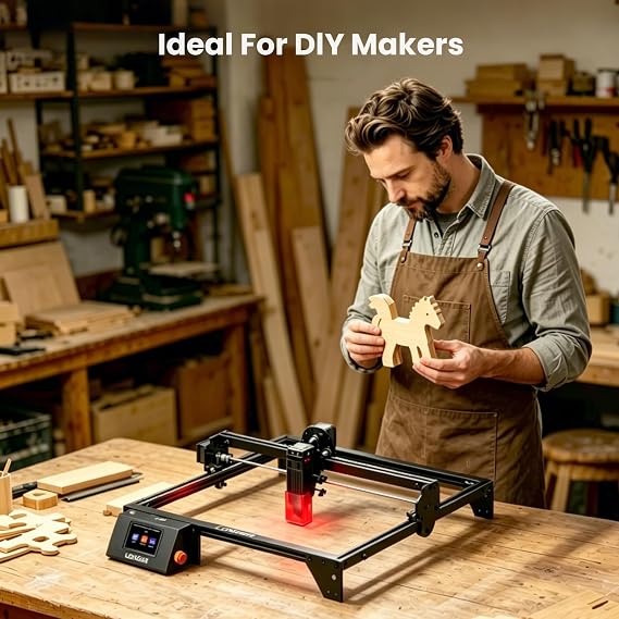 LONGER Ray5 10W Laser Engraver, 24000mm/min High Speed, High Precision Laser Cutter for Metal, Wood, Acrylic & Leather, Ideal for Personalized Gifts & Crafts Making