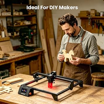 LONGER Ray5 10W Laser Engraver, 24000mm/min High Speed, High Precision Laser Cutter for Metal, Wood, Acrylic & Leather, Ideal for Personalized Gifts & Crafts Making