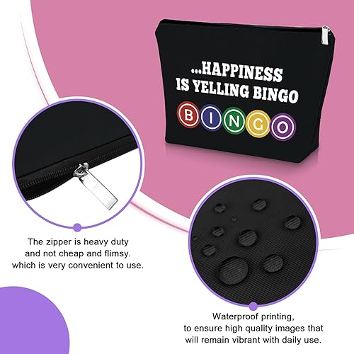 Miniatura 10 de Bolsa de maquillaje de regalo para amantes del bingo, Verde, rosa y morado