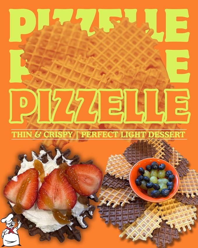 Little Pepi's Pizzelles Vainilla, Galletas Waffle Italianas 198g miniatura 6