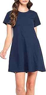 Women's GOTS Certified 100% Organic Cotton Solid Relaxed Fit Casual T Sh...