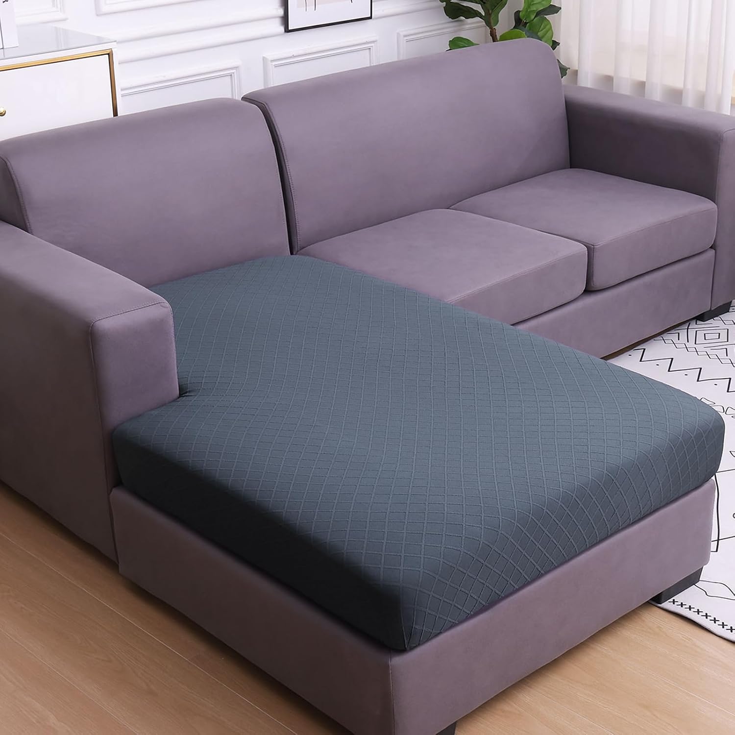 hyha Jacquard Couch Cushion Covers, Chaise Lounge Sofa