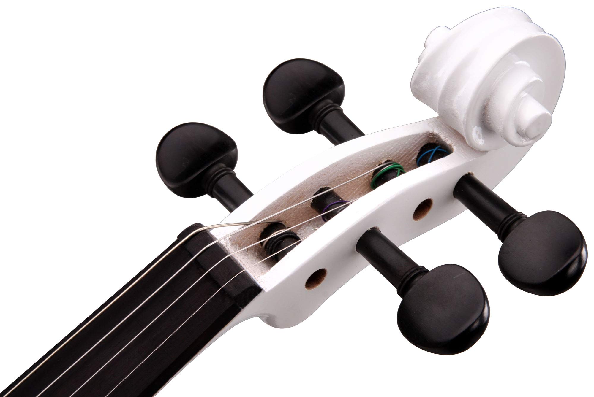 Classic Cantabile EV-90WH E-Violine (E-Geige mit Tonabnehmer, Fichte/Ahorn/Ebenholz) weiß