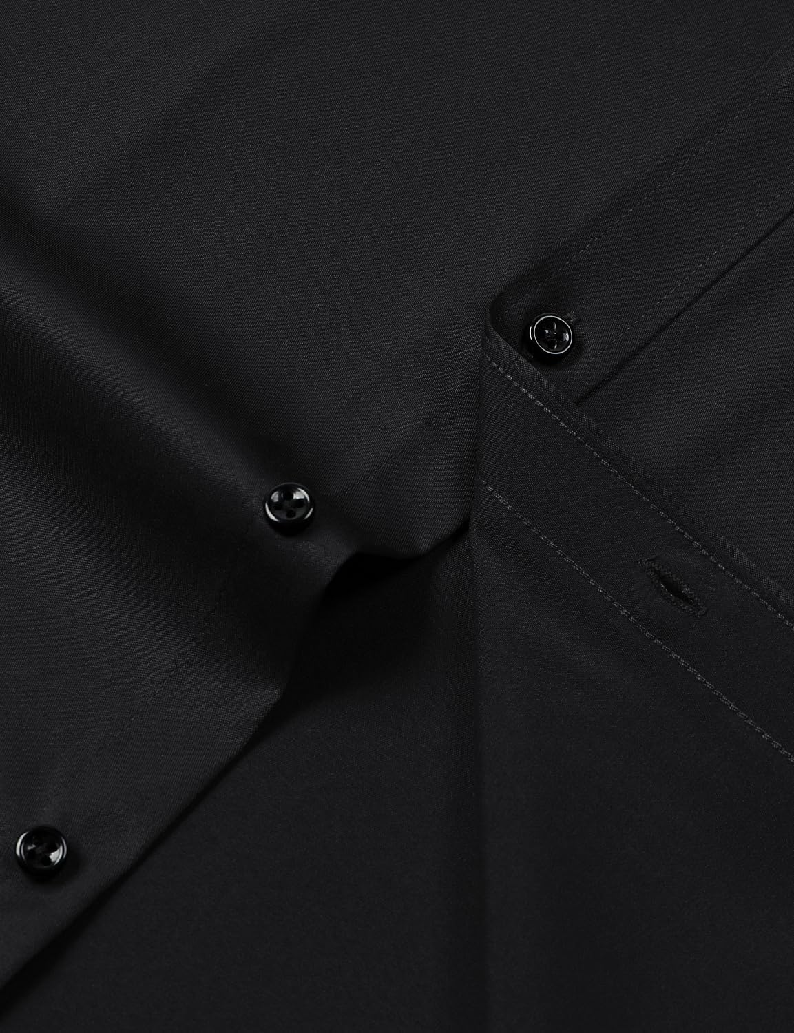 JEMITOP Men's Stretch Wrinkle Free Dress Shirts Formal Wedding Prom Short Sleeve Slim Fit Button Down Shirt - Image 5