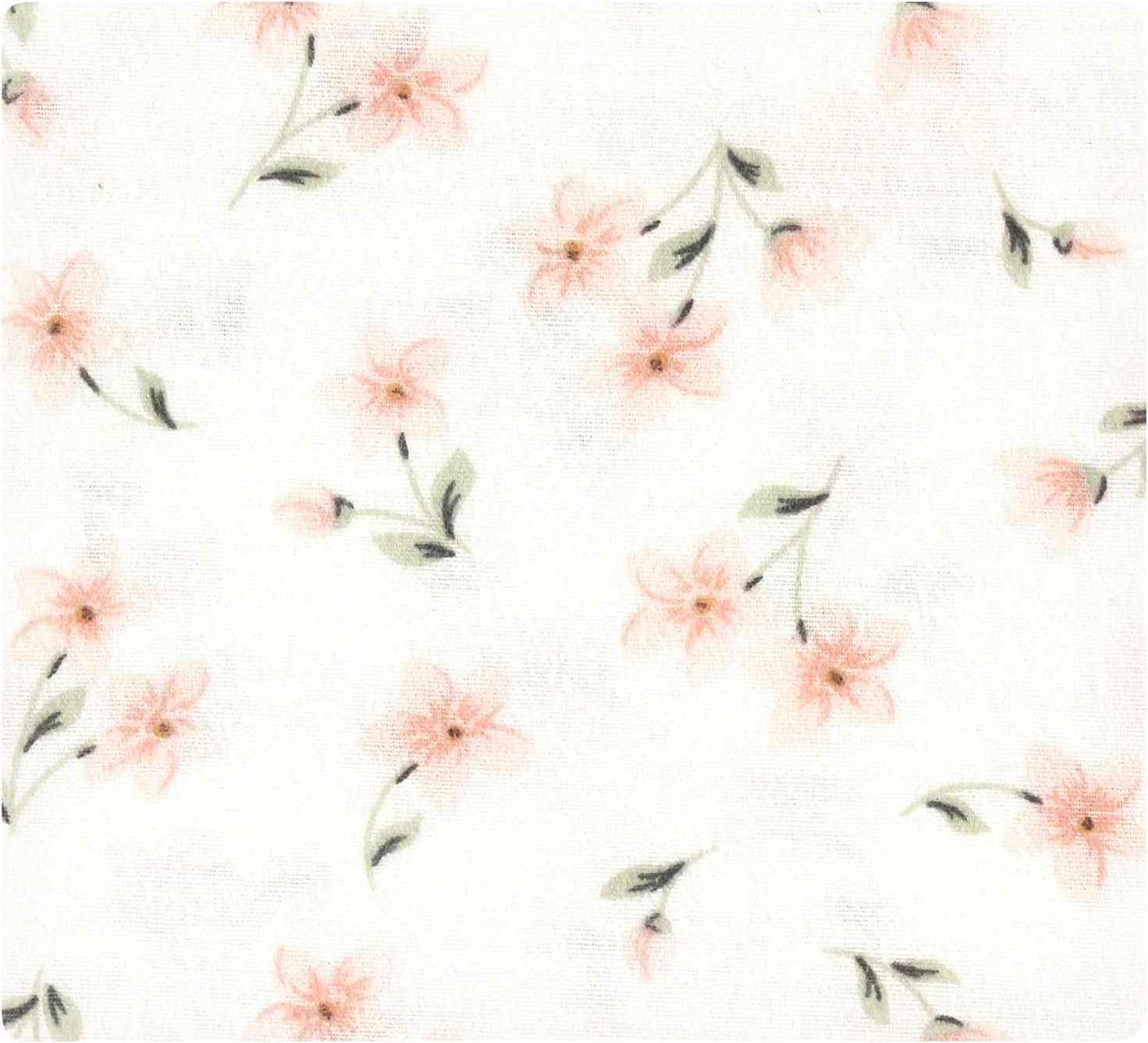 Hudson Baby Unisex Baby Cotton Flannel Receiving Blankets Bundle, Pink Dainty Floral, One Size