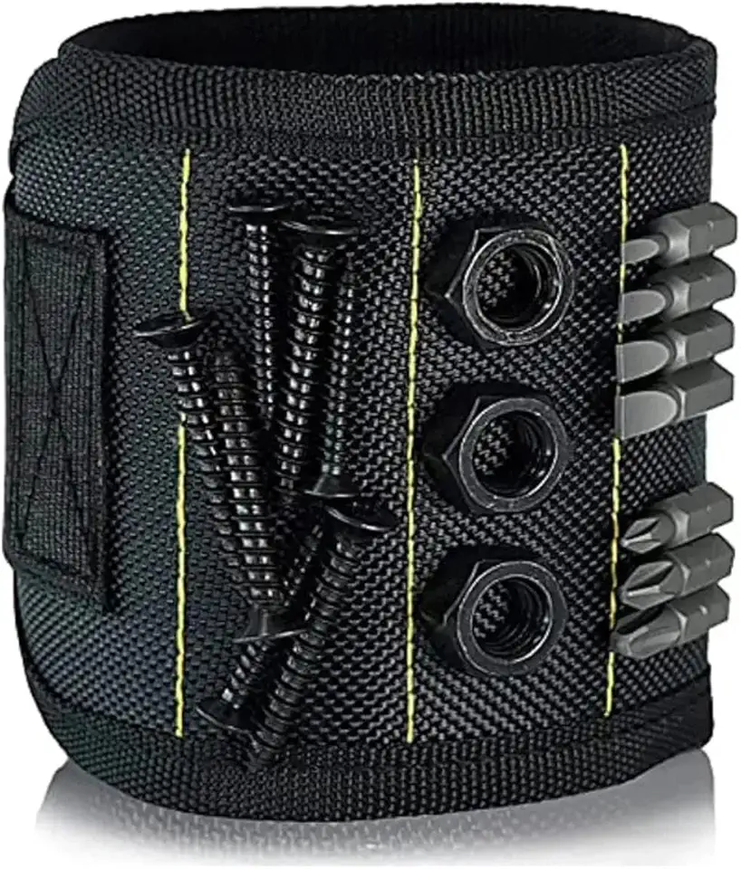 Pulseira Bracelete Magnético Imã Para Prego Parafuso Broca Grampo Clips Ferramentas Construção Marceneiro.