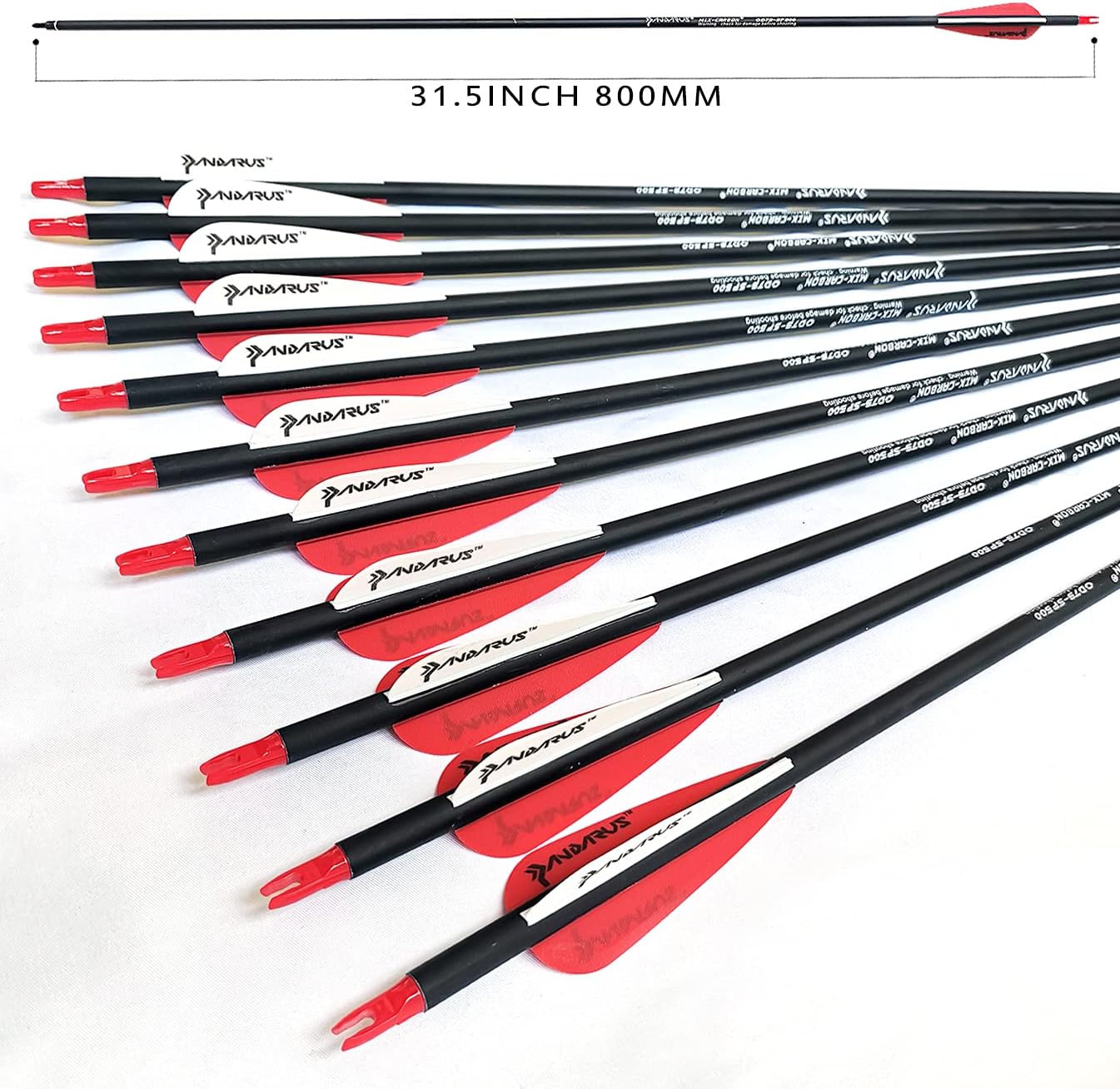 PANDARUS Archery 30Inch Carbon Practice Hunting Arrows with Removable for Youth Compound & Recurve Bow Target Pack of 12 (Red) : Sports & Outdoors