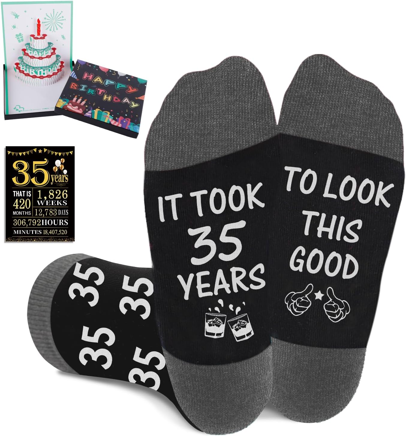 Juesly Men's Funny Socks Gift Set for Dad, Husband,Grandpa Birthday