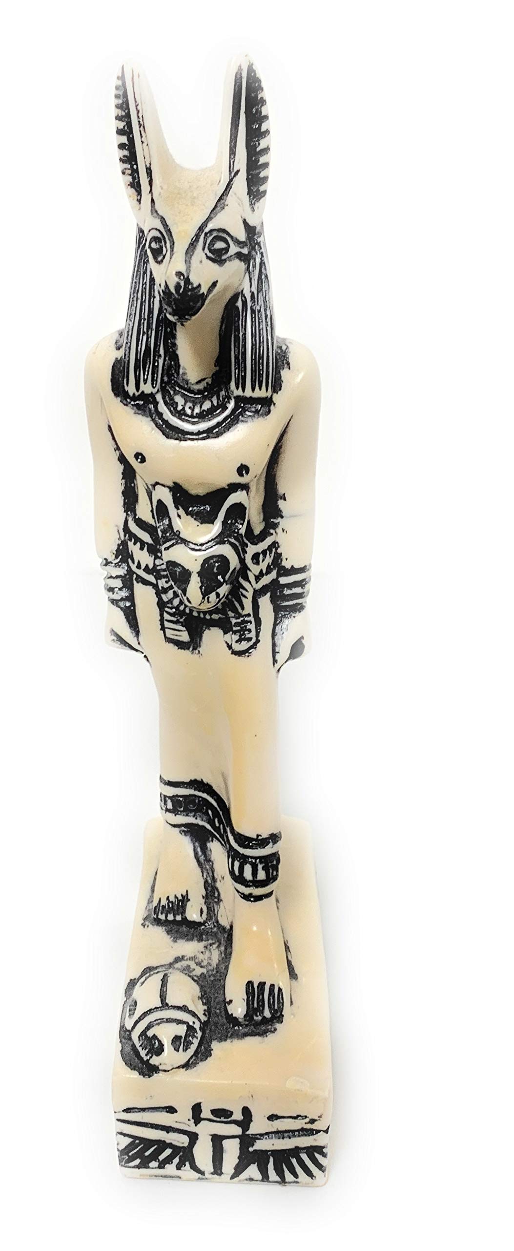 T & S Anubis Standing White Egyptian God Figurine
