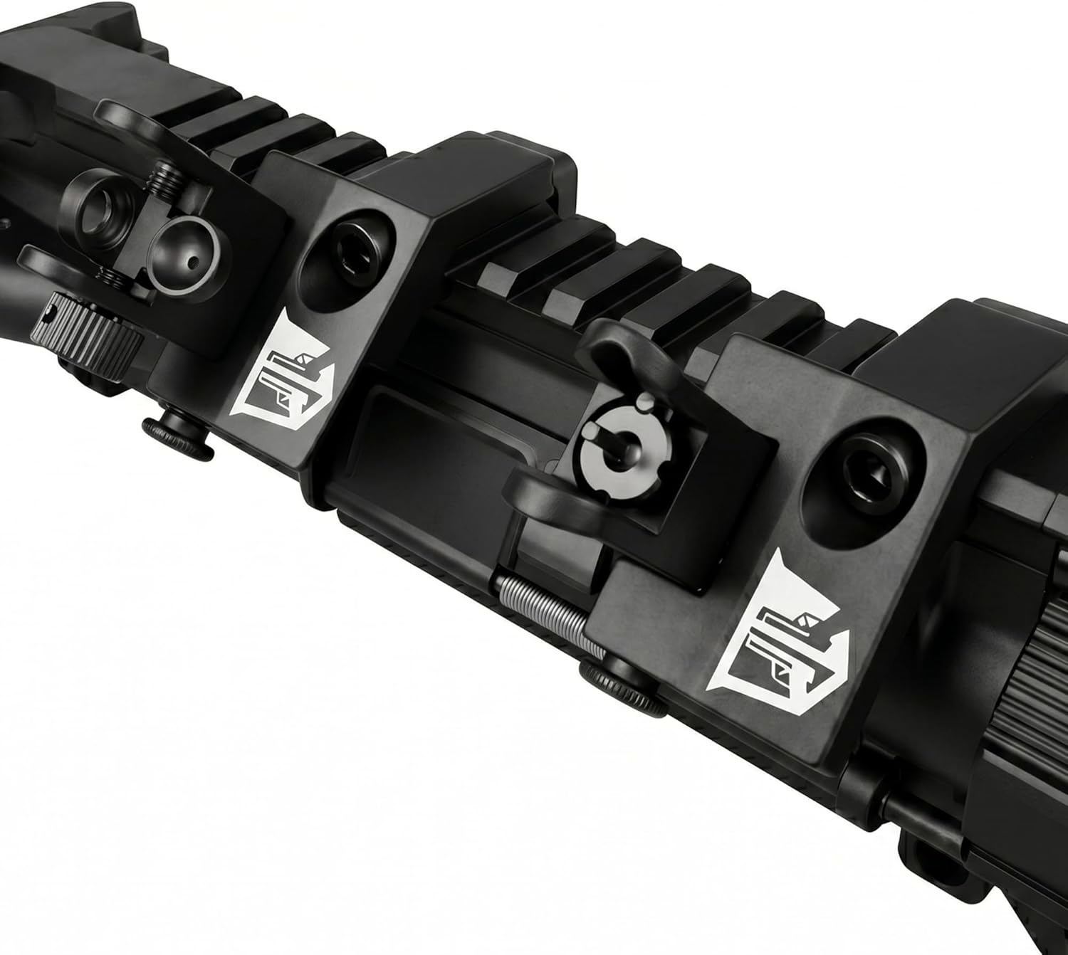 45 Degree Offset Iron Sights Canted Sights 45 Degree Iron Sights Works for Right & Left Hand Offset Iron Sights 45 Degree Backup Iron Sights Picatinny Rifle Fixed Iron Sight Front & Rear Rifle Sights