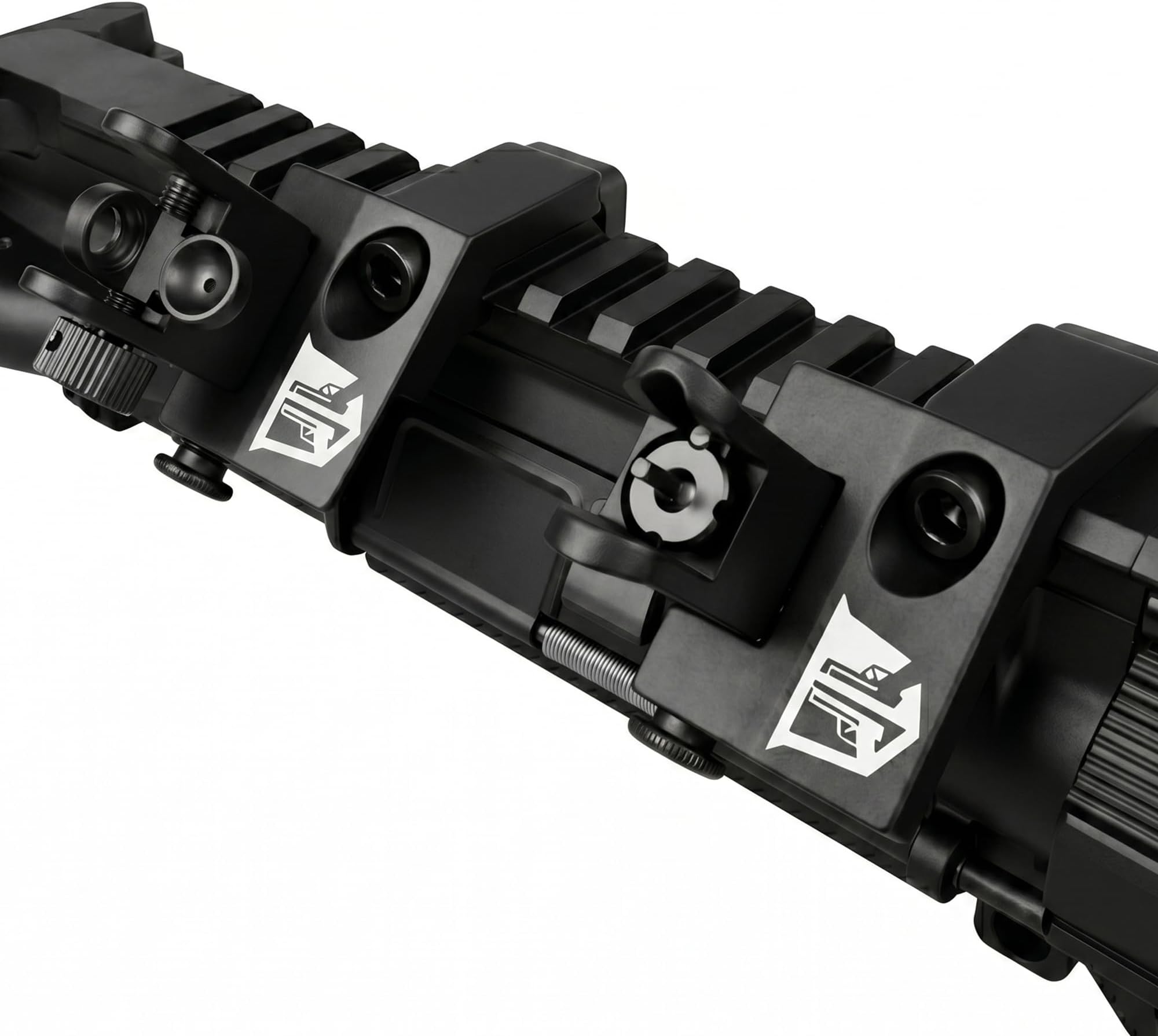 45 Degree Offset Iron Sights Canted Sights 45 Degree Iron Sights Works for Right & Left Hand Offset Iron Sights 45 Degree Backup Iron Sights Picatinny Rifle Fixed Iron Sight Front & Rear Rifle Sights