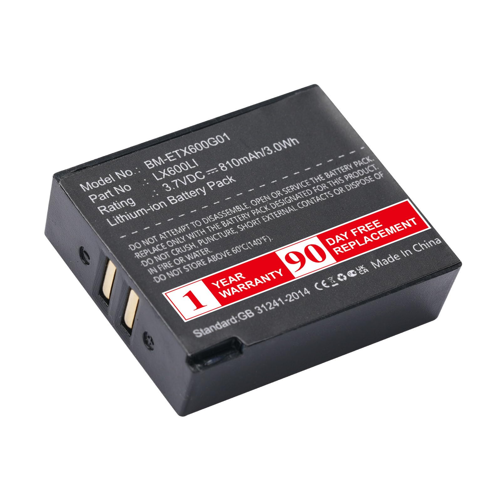 Battery Replacement for Eartec Hub Systems HUB Ultralite LX600LI