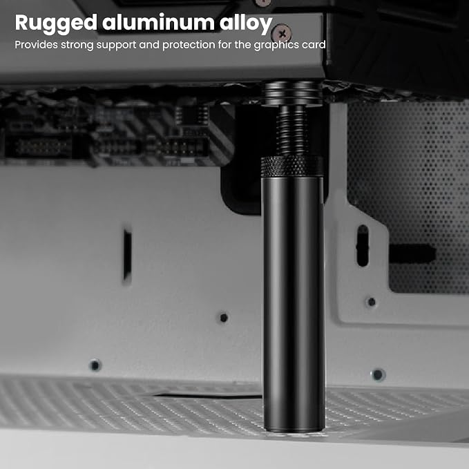Soporte ajustable para GPU de aluminio negro miniatura 7