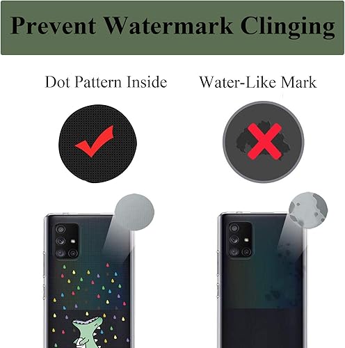 Miniatura 8 de Unov Funda compatible con Galaxy A71 5G (no para UW), transparente con diseño de TPU suave, absorción de golpes, diseño delgado en relieve, cubierta