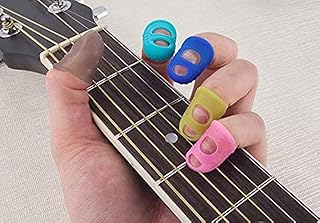 Cute Critters Finger Sleeve, 4/8 PCS Silicone Guitar Thumb Bass Finger Picks Protector Plectrum Anti-Scalding (Random Color) (4pc)