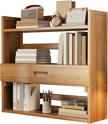 Miniatura 8 de JHDXL Organizador de escritorio para la parte superior del escritorio, gabinete de escritorio con deflector, estante de almacenamiento de escritorio