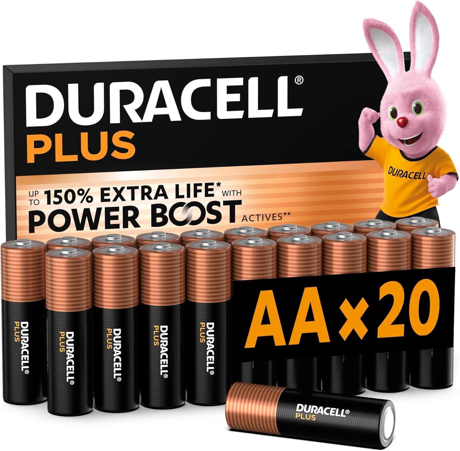 DURACELL Plus AA Alkaline Batteries (20 Pack) 1.5V, LR06