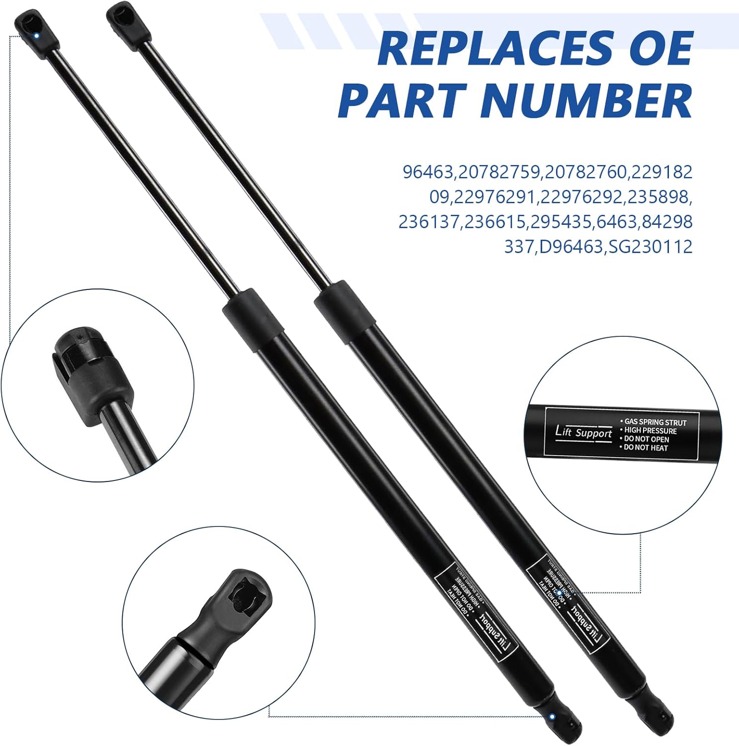 Liftgate Tailgate Rear Lift Supports for Chevrolet Traverse 2009 2010 2011 2012 2013 2014 2015 2016 2017 Shock Struts Springs 6463 20782760 SG230112
