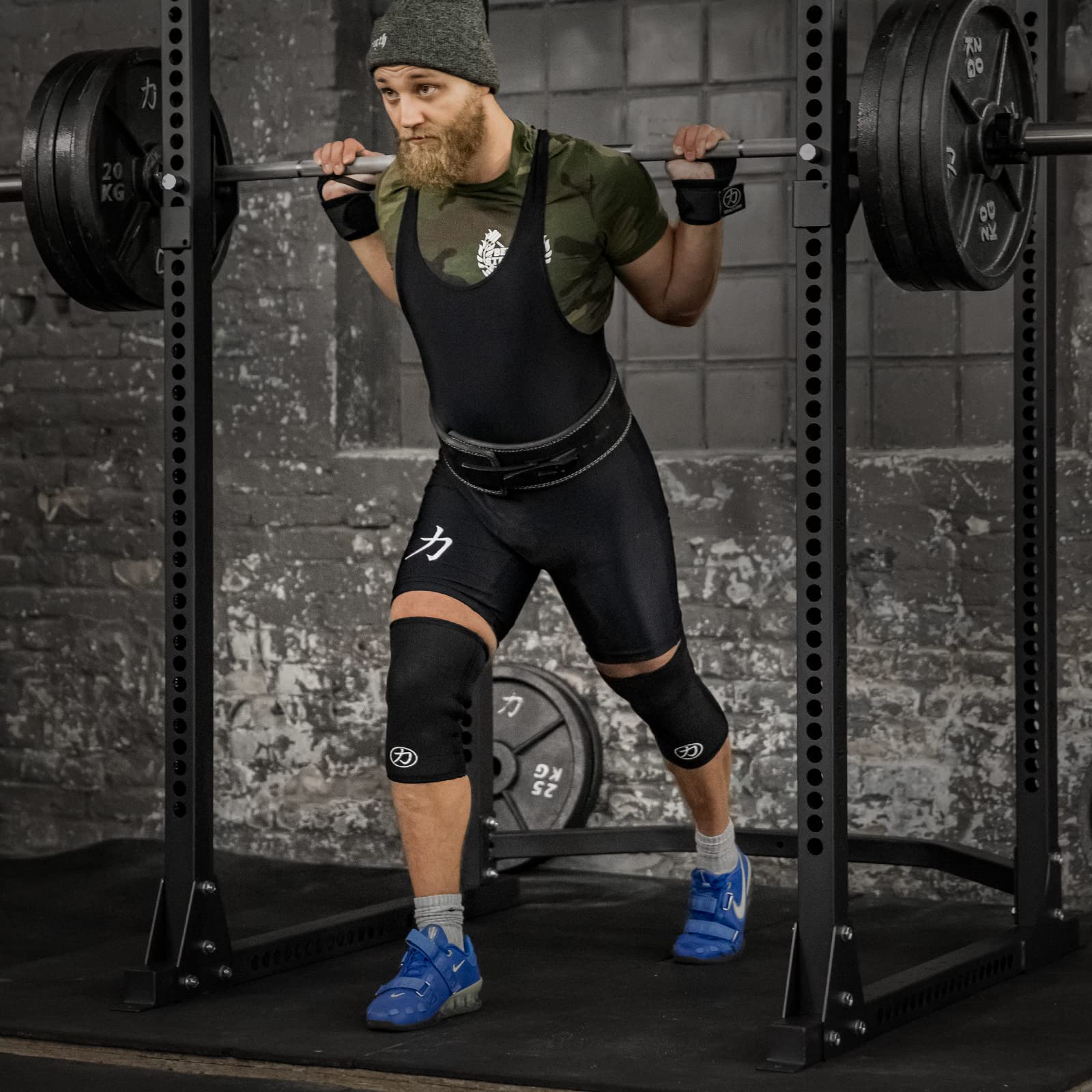 Strength Shop 5mm Neopren Kniebandage für Damen & Männer, 1 Paar, Farbe: Schwarz, extrem reißfeste und belastbare Knee Sleeves, ideal für Weightlifting, Kraftsport & Co.
