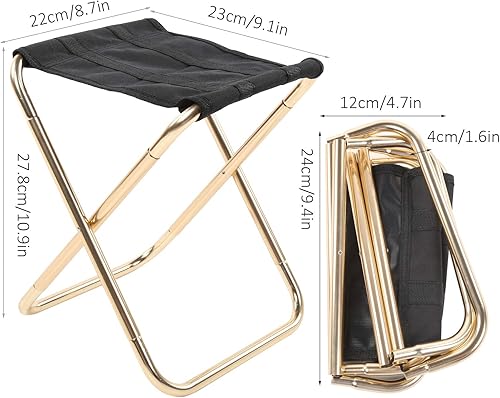 Miniatura 2 de VBESTLIFE Taburete de camping, taburete de pesca compacto para descanso rápido, pesca, picnic, viajes