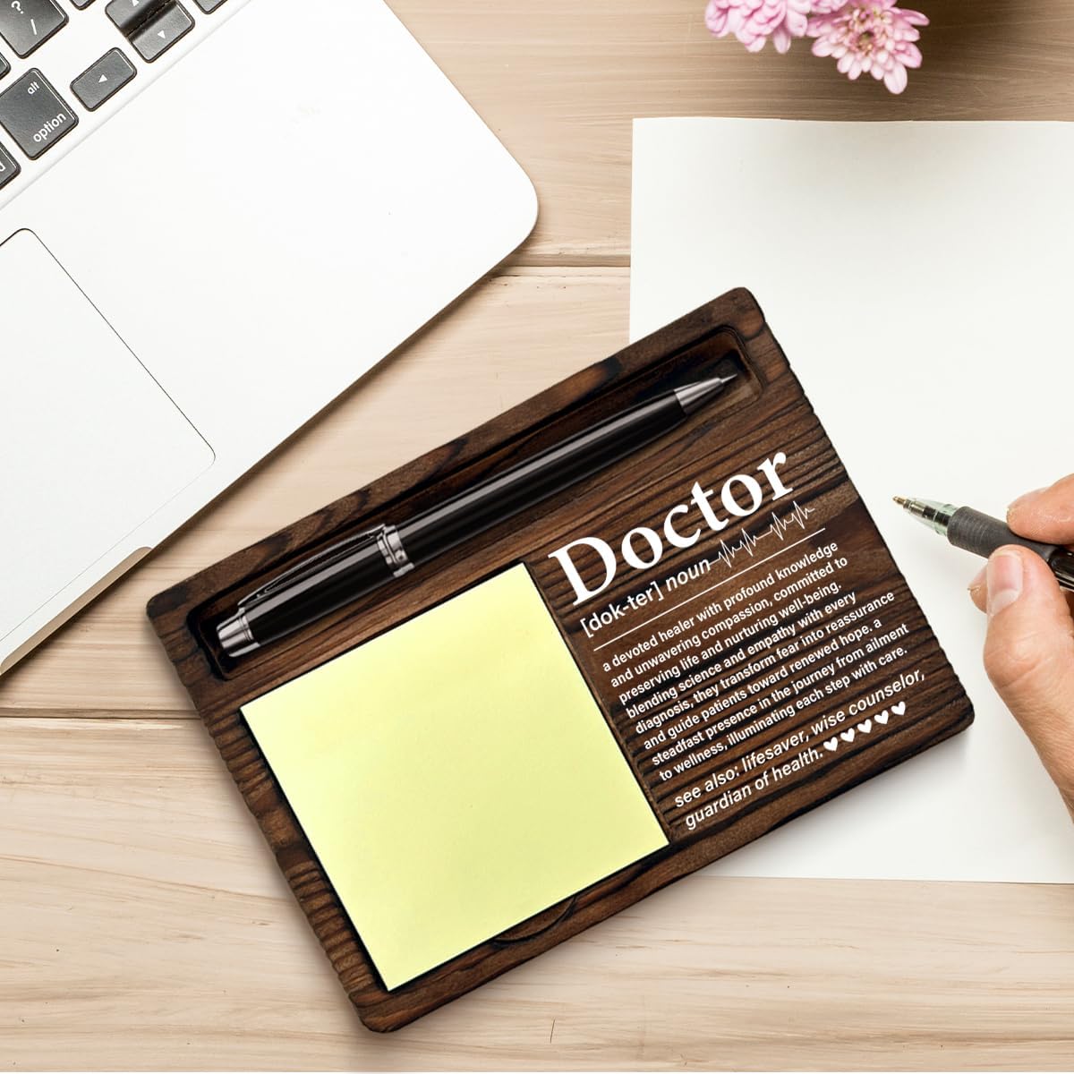 Doctor Appreciation Gifts for Women Men, Thank You Gifts for Doctors Birthday Christmas Graduation, Doctor Definition Self-Stick Note Pad Holders Office Decor - Image 3