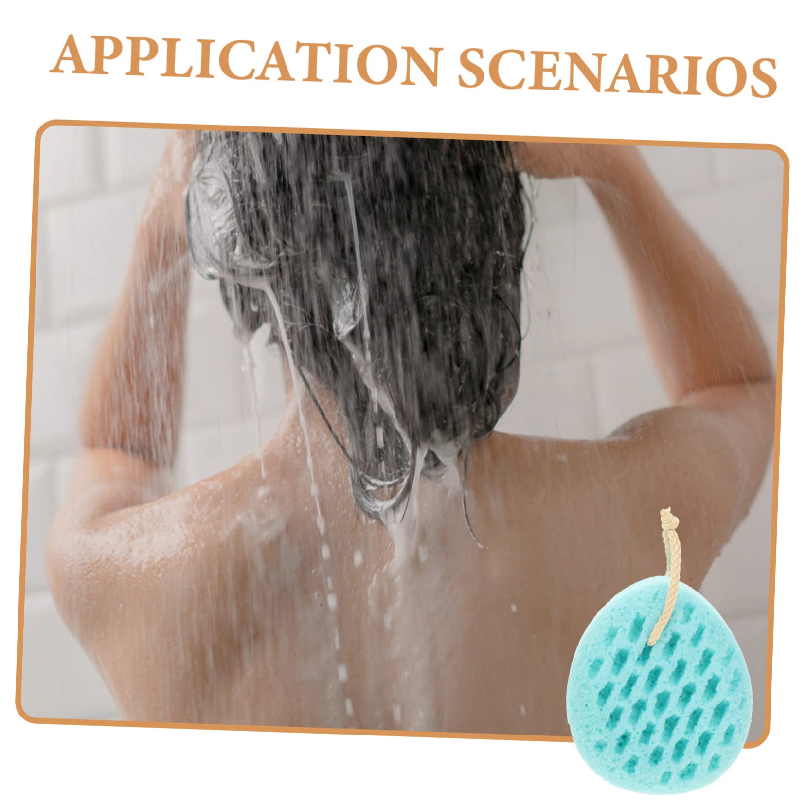 DOITOOL 4piezas Esponja De y Reutilizable Esponja Exfoliante Para Baño Para Limpieza Profunda y Rica Frutal