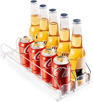 Coanto Buzdolabı için İçecek Düzenleyici, Buzdolabı için Soda Can Dispenseri, Buzdolabı için Otomatik İçecek Dispenseri 10 Kutuya Kadar Tutar, 2 Sıra