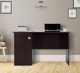 DeckUp Uniti Engineered Wood Study Table and Office Desk (Dark Wenge, Matte Finish) Price In India