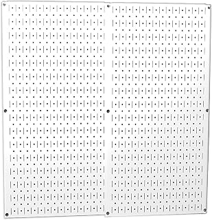 Wall Control 30-P-3232W White Metal Pegboard Pack - 32x32in Heavy-Duty Garage Storage Panels, 10x Stronger, Made in USA