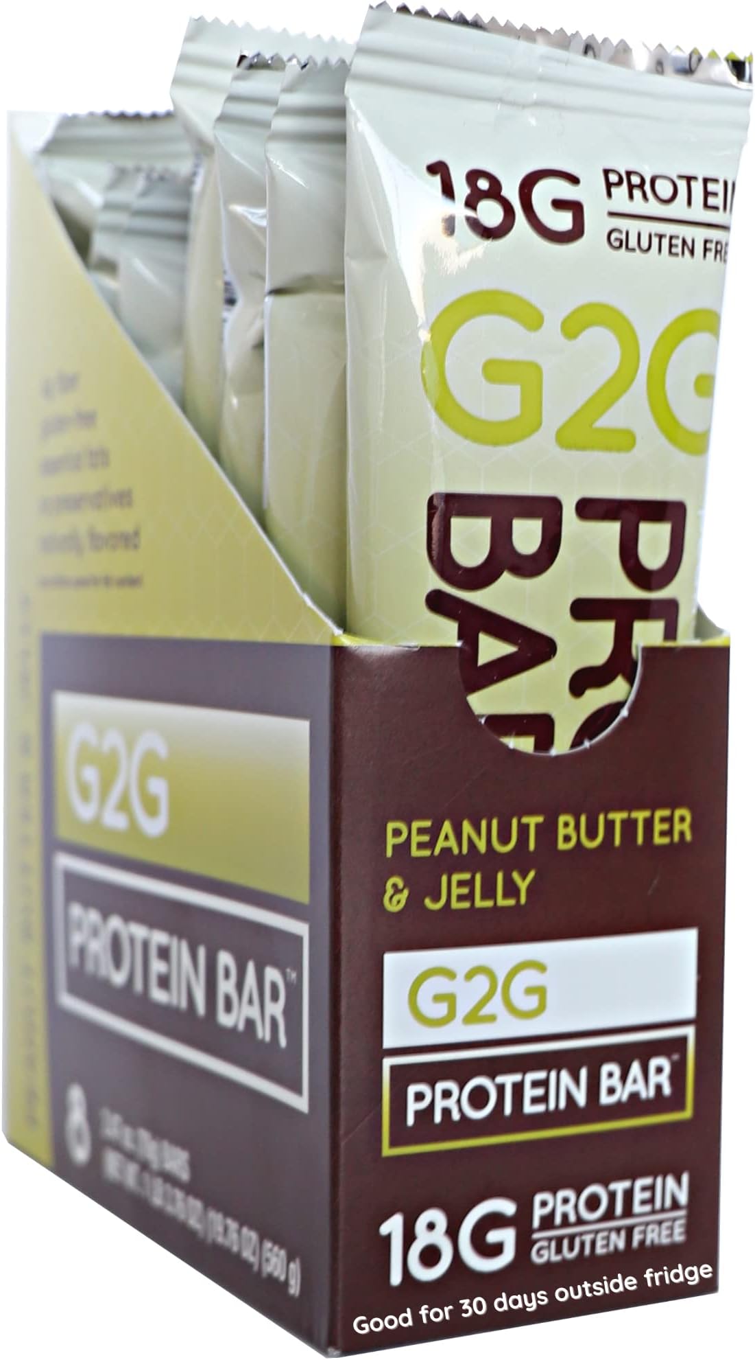 Protein Bar, Peanut Butter & Jelly, Healthy Snack, Delicious Meal Replacement, Gluten-Free, Clean Ingredients, Refrigerated for Freshness, 8 Count (Pack of 8)