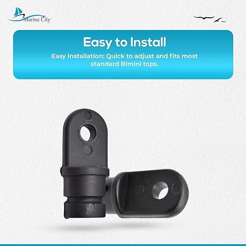 Miniatura 6 de MARINE CITY Black Nylon Bimini Top Eye End Cap, Round Inside Eye End, Lightweight, Outer Diameter, Ideal for Marine, Boats, Yachts, Ships, and