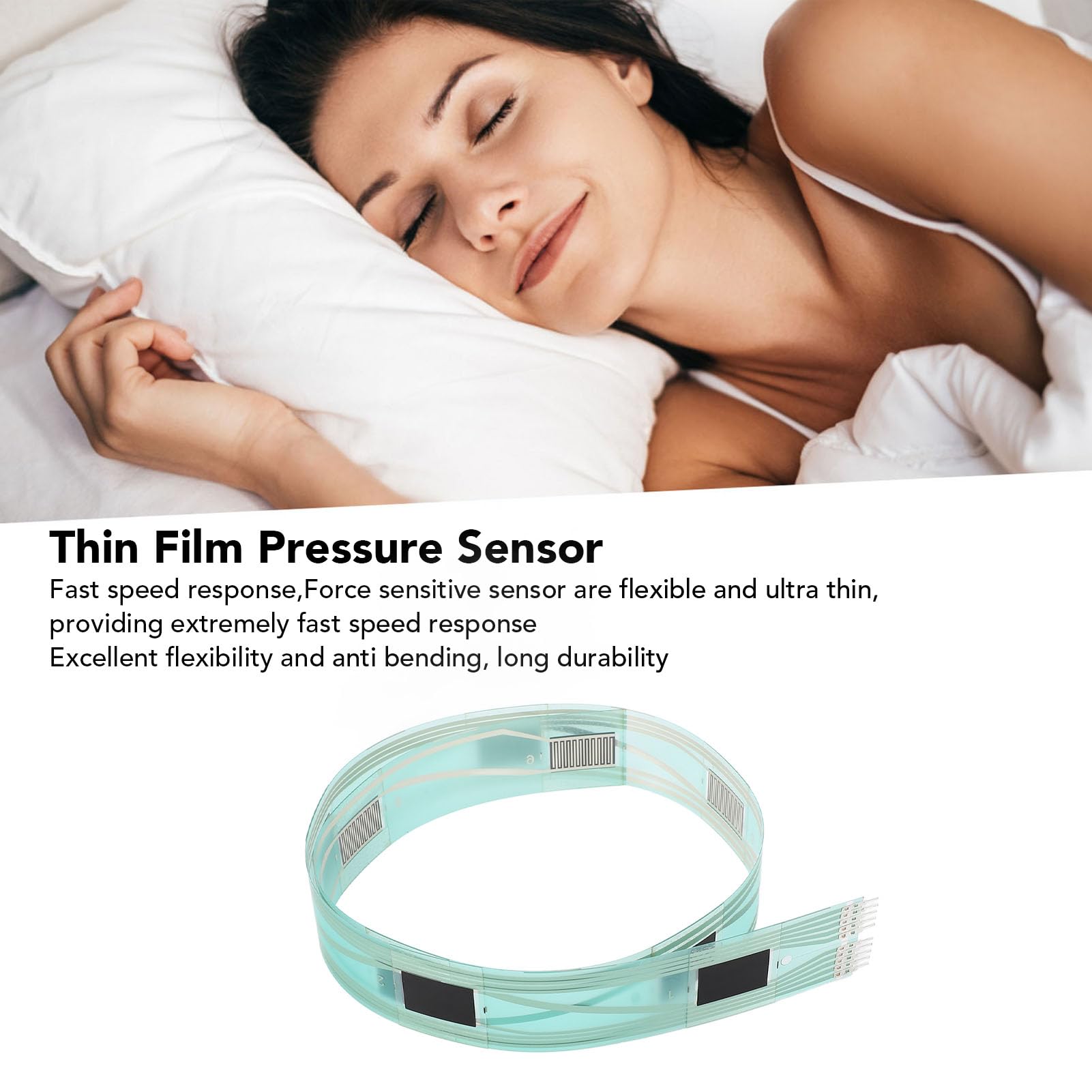 Thin Film Pressure Sensor, RP L730 9Z Flexible Bend Sensor, 20G - 6KG Force Sensing Resistor with 9 Separate Zones for Sleep Monitoring, Smart Mattresses